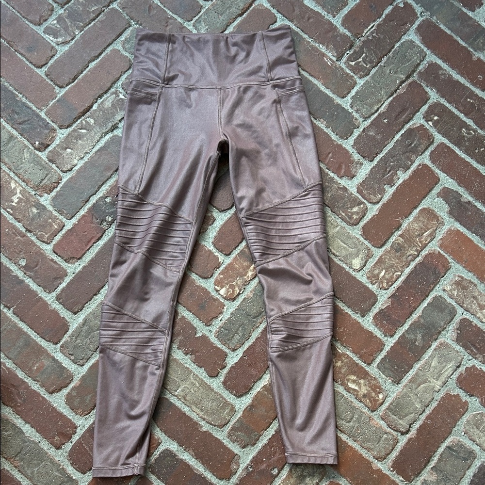 Athleta Inclination Moto Shimmer Tights